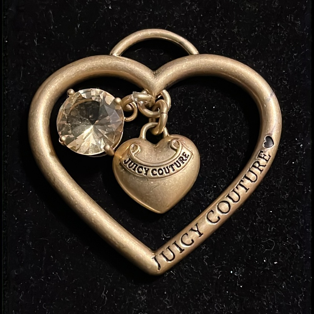 Juicy Couture Gold Heart Charm with Crystal Accent - Picture 6 of 17